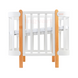 Ліжечко - трансформер з рухомою стінкою NIKA 5-в-1, біле + натуральне